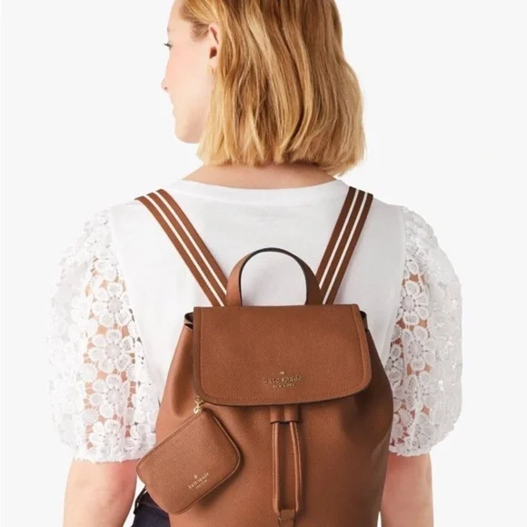 Kate Spade Tan Leather Backpack - Picture 4 of 4